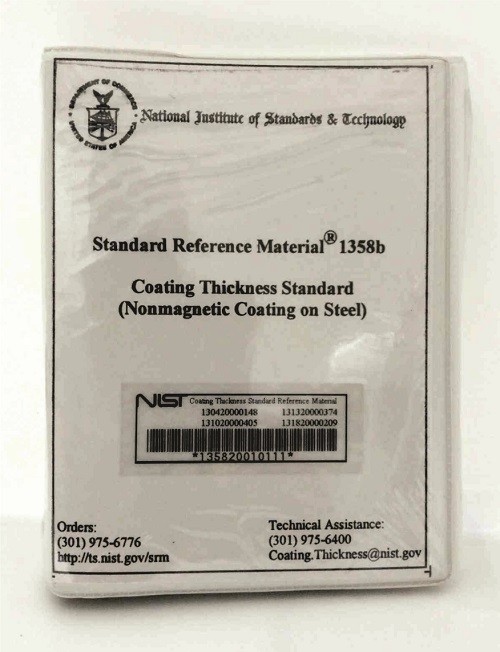 SRM 1358b - 涂層厚度標(biāo)準(zhǔn)(鋼上無(wú)磁性涂層)標(biāo)準(zhǔn)品