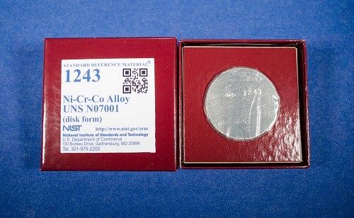 SRM 1243 - Ni-Cr-Co合金UNS N 07001(盤形)標準品