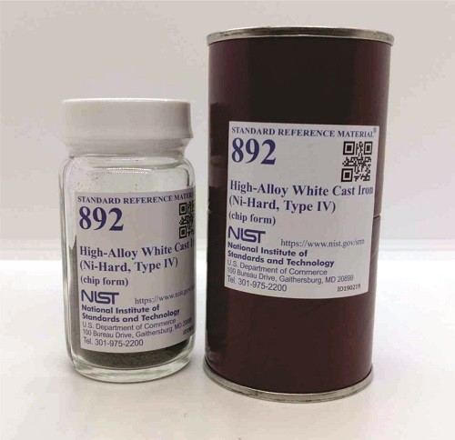 SRM 892 - 高合金白口鑄鐵(鎳硬，IV型)標準品
